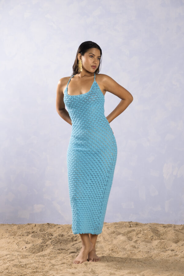 Blue Lagoon Crochet Dress